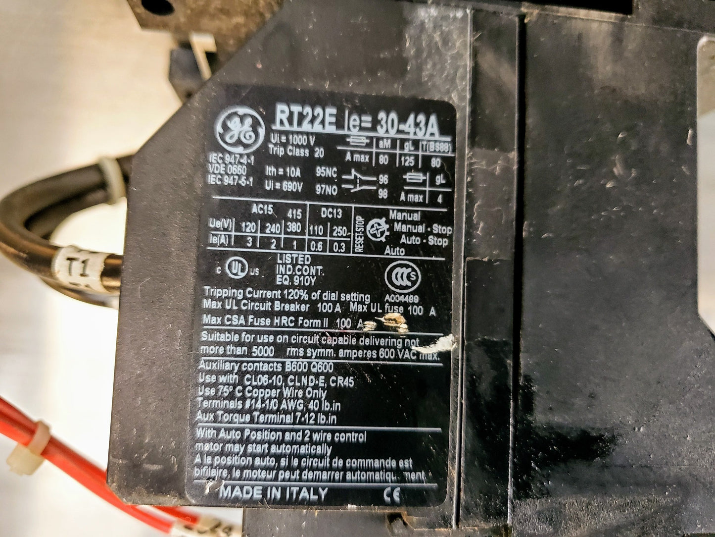 GE RT22E - RT2XP -  General Electric Thermal Overload Relay & BONUS FREE SHIP