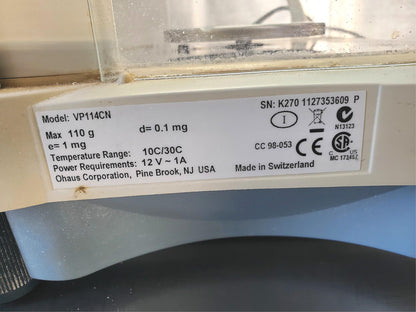 OHAUS Model VP114CN VOYAGER PRO BALANCE 410 g x 0.001 g WATCH VIDEO FREE SHIP