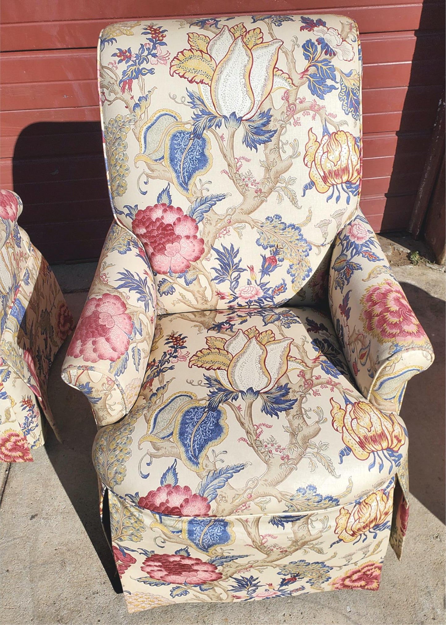 HIGH END SET OF 4 PROFESSIONALLY UPHOLSTERED ARMCHAIRS with CASTERS FREESHIPPING