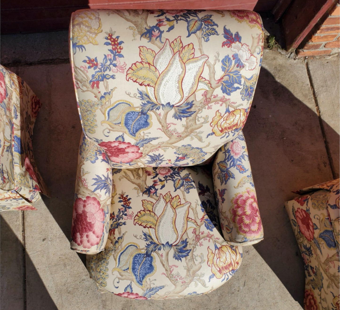 HIGH END SET OF 4 PROFESSIONALLY UPHOLSTERED ARMCHAIRS with CASTERS FREESHIPPING