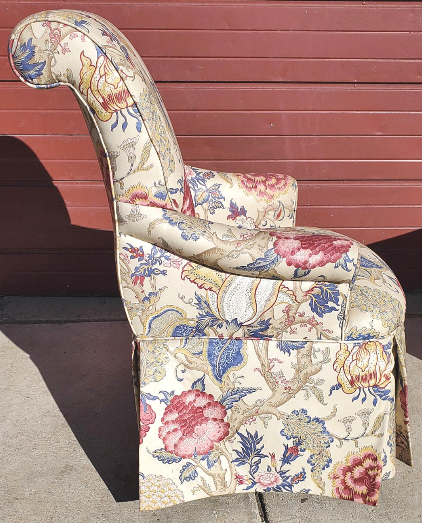 HIGH END SET OF 4 PROFESSIONALLY UPHOLSTERED ARMCHAIRS with CASTERS FREESHIPPING