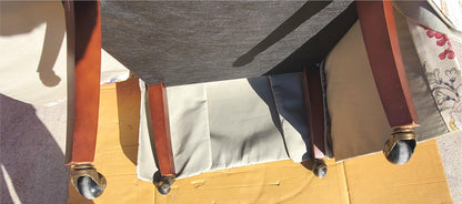 HIGH END SET OF 4 PROFESSIONALLY UPHOLSTERED ARMCHAIRS with CASTERS FREESHIPPING