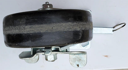 SET 4 RARE SAFETY PULL CLIP & SWIVEL LOCK BRAKE 6" POLYURETHANE HEAVYDUTY WHEELS