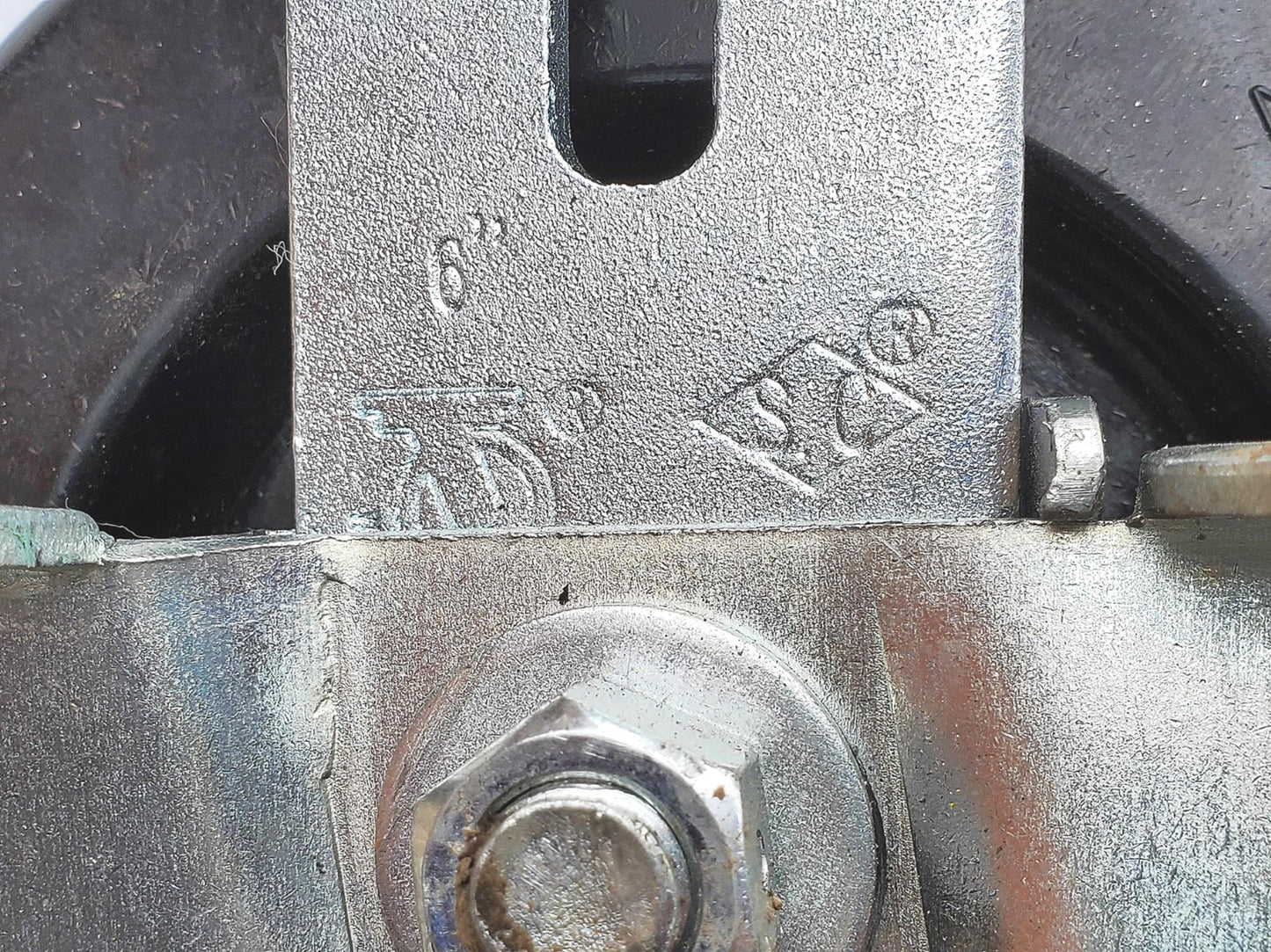 SET 4 RARE SAFETY PULL CLIP & SWIVEL LOCK BRAKE 6" POLYURETHANE HEAVYDUTY WHEELS