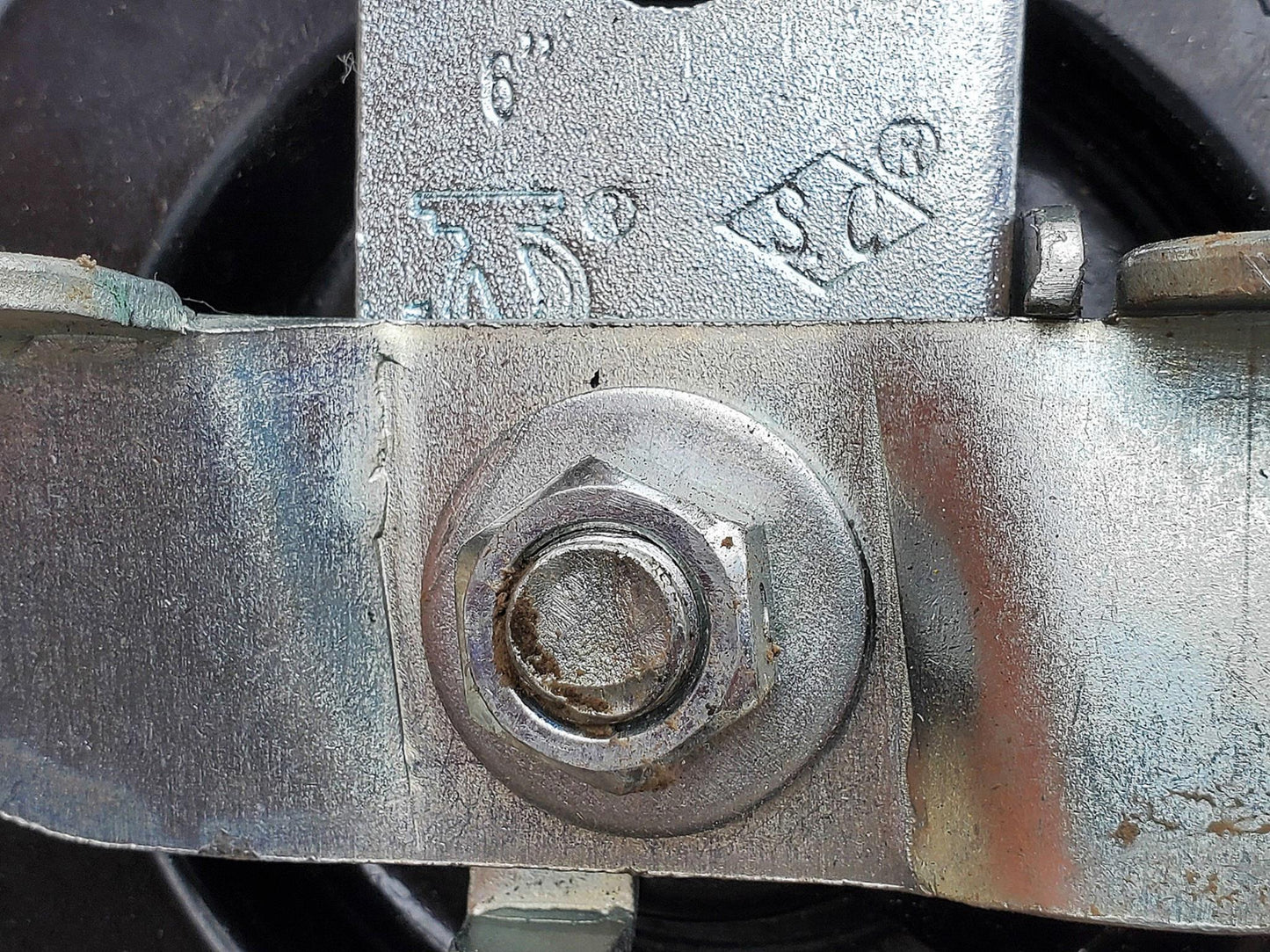 SET 4 RARE SAFETY PULL CLIP & SWIVEL LOCK BRAKE 6" POLYURETHANE HEAVYDUTY WHEELS