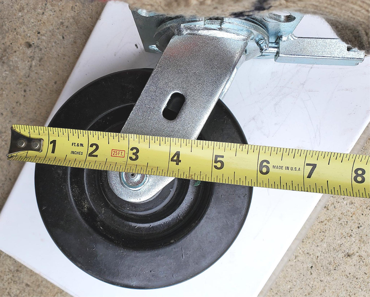 SET 4 RARE SAFETY PULL CLIP & SWIVEL LOCK BRAKE 6" POLYURETHANE HEAVYDUTY WHEELS