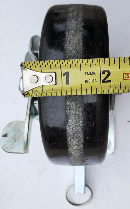 SET 4 RARE SAFETY PULL CLIP & SWIVEL LOCK BRAKE 6" POLYURETHANE HEAVYDUTY WHEELS