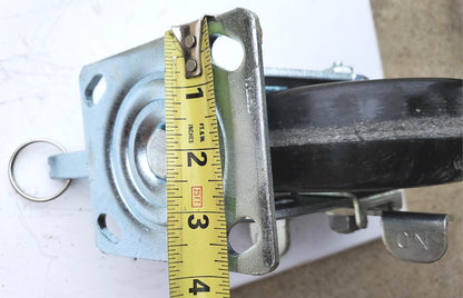 SET 4 RARE SAFETY PULL CLIP & SWIVEL LOCK BRAKE 6" POLYURETHANE HEAVYDUTY WHEELS