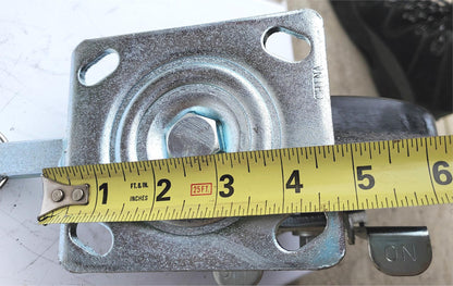 SET 4 RARE SAFETY PULL CLIP & SWIVEL LOCK BRAKE 6" POLYURETHANE HEAVYDUTY WHEELS