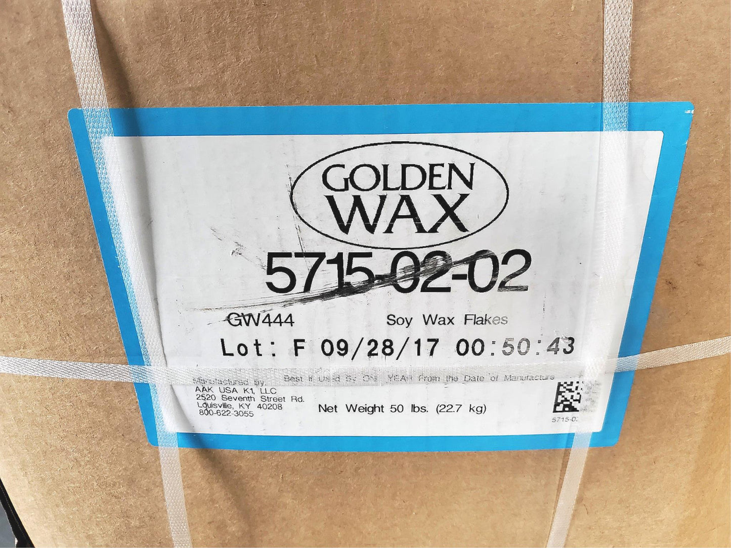 BRAND NEW 50lbs GOLDEN BRANDS GW444 SOY WAX FLAKES 5715-02-02 by AAK FREE SHIP