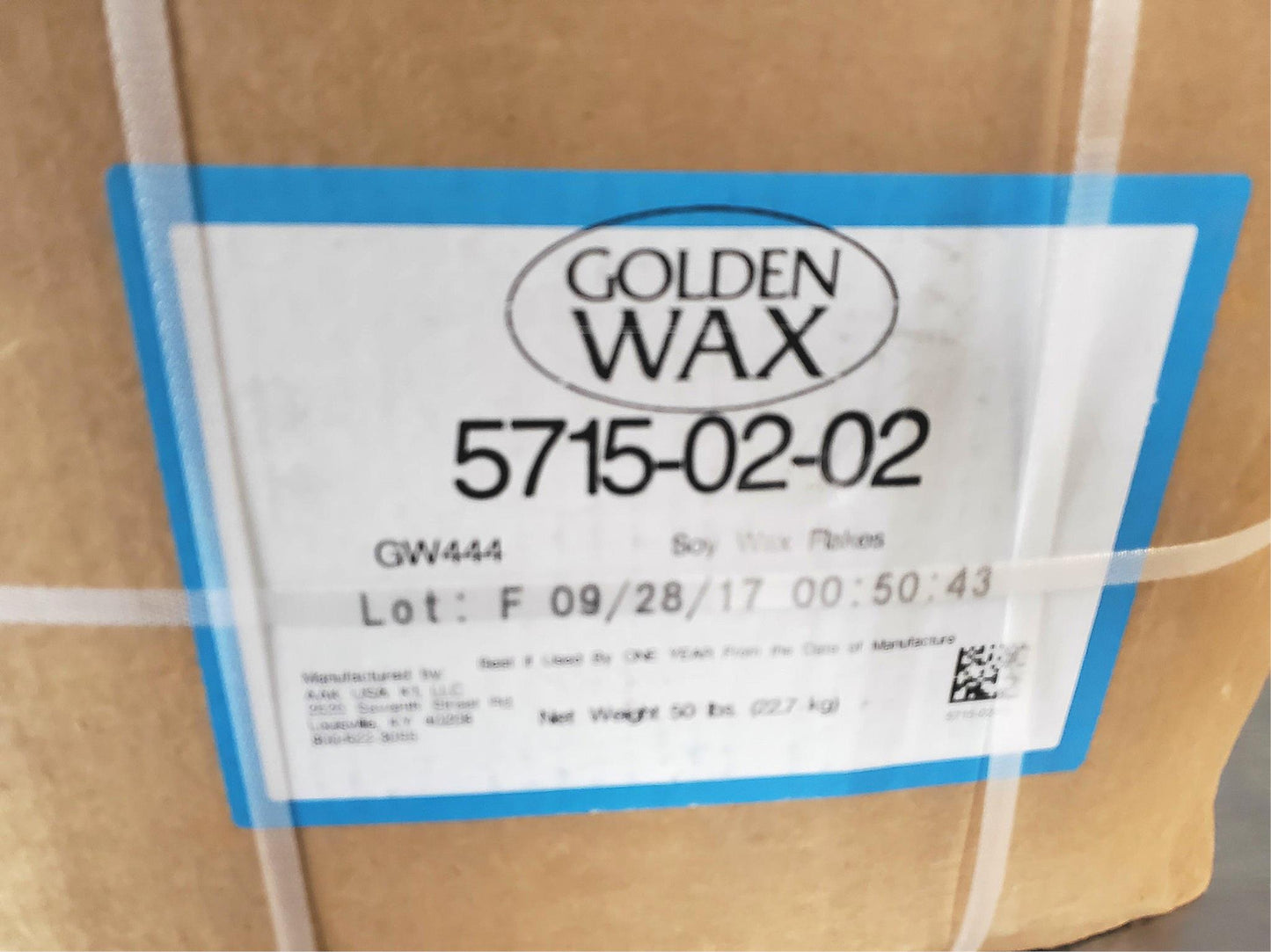 BRAND NEW 50lbs GOLDEN BRANDS GW444 SOY WAX FLAKES 5715-02-02 by AAK FREE SHIP