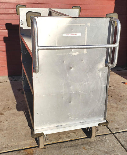 RARE 1952 ROL-AWAY VINTAGE DOUBLE SIDED SLOPED LIBRARY CART LOCKCASTER FREE SHIP