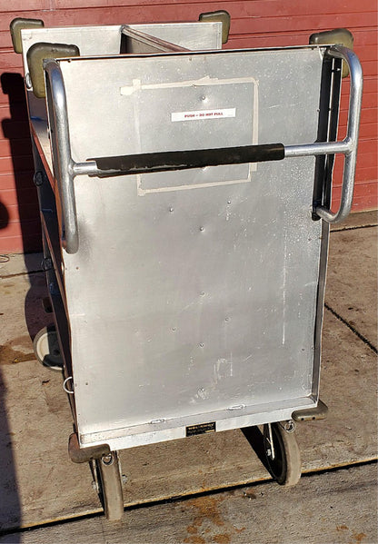 RARE 1952 ROL-AWAY VINTAGE DOUBLE SIDED SLOPED LIBRARY CART LOCKCASTER FREE SHIP