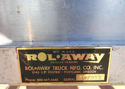 RARE 1952 ROL-AWAY VINTAGE DOUBLE SIDED SLOPED LIBRARY CART LOCKCASTER FREE SHIP