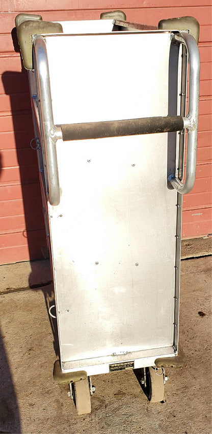 RARE 1952 ROL-AWAY VINTAGE ONE SIDED SLOPED LIBRARY CART LOCKCASTER FREE SHIPING