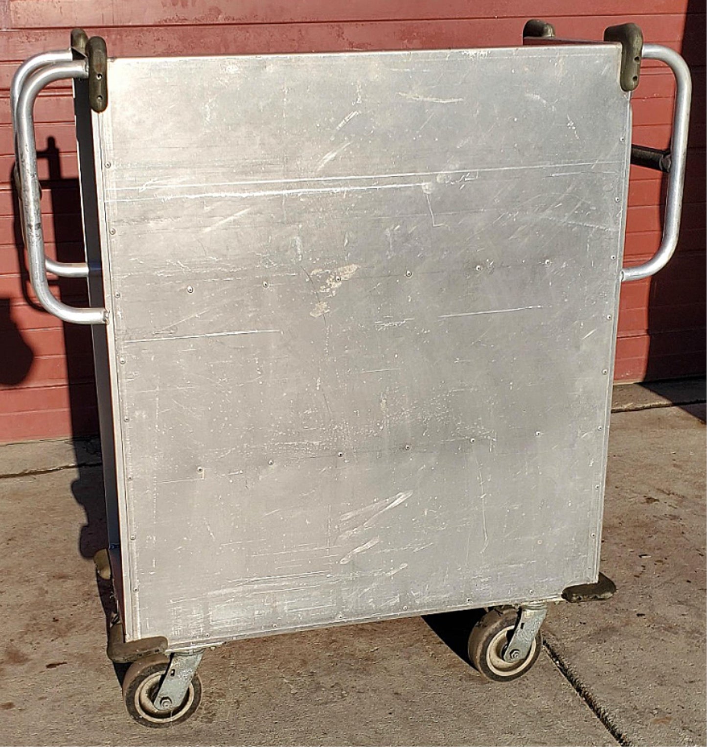 RARE 1952 ROL-AWAY VINTAGE ONE SIDED SLOPED LIBRARY CART LOCKCASTER FREE SHIPING