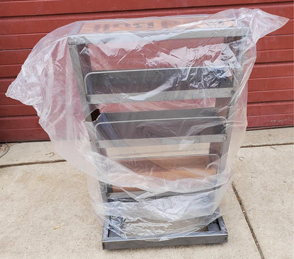 BNEW RARE UNIQUE RED BULL METAL WOOD RACK FLOOR DRINK DISPLAY ON WHEELS FREESHIP