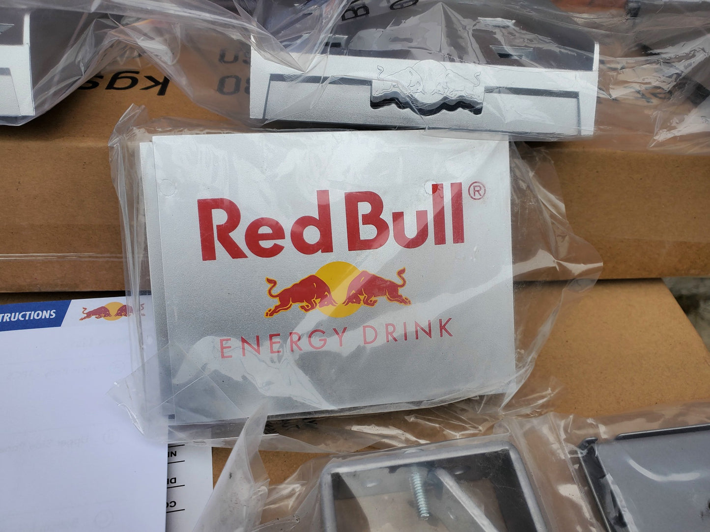 UNIQUE COOL RED BULL 4 PACK PARASITE RACK METAL DRINK SHELF DISPLAY FREE SHIPPIN
