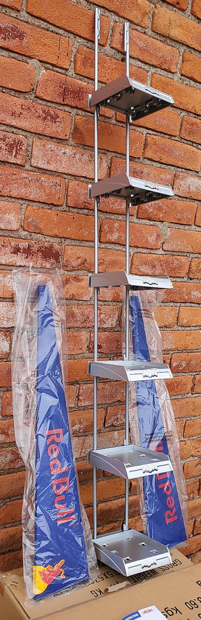 UNIQUE COOL RED BULL 4 PACK PARASITE RACK METAL DRINK SHELF DISPLAY FREE SHIPPIN