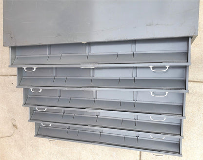 1950s VERYBIG 53"x42"x16" COLE STEEL 5 DRAWER STEEL MAP FILE INDUSTRIAL FREESHIP