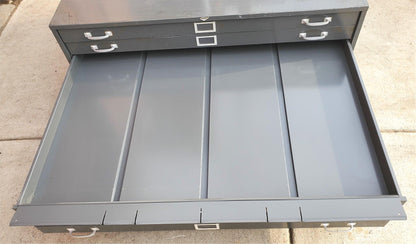 1950s VERYBIG 53"x42"x16" COLE STEEL 5 DRAWER STEEL MAP FILE INDUSTRIAL FREESHIP