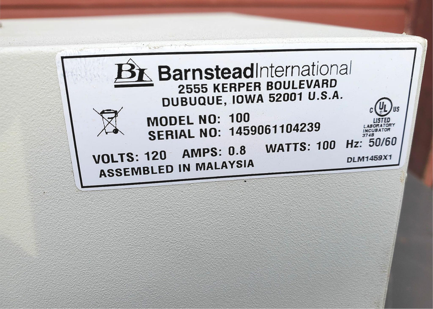 BARNSTEAD THERMOLYNE MODEL 100 / 0.67cft 17LITER INCUBATOR WATCH VIDEO FREE SHIP