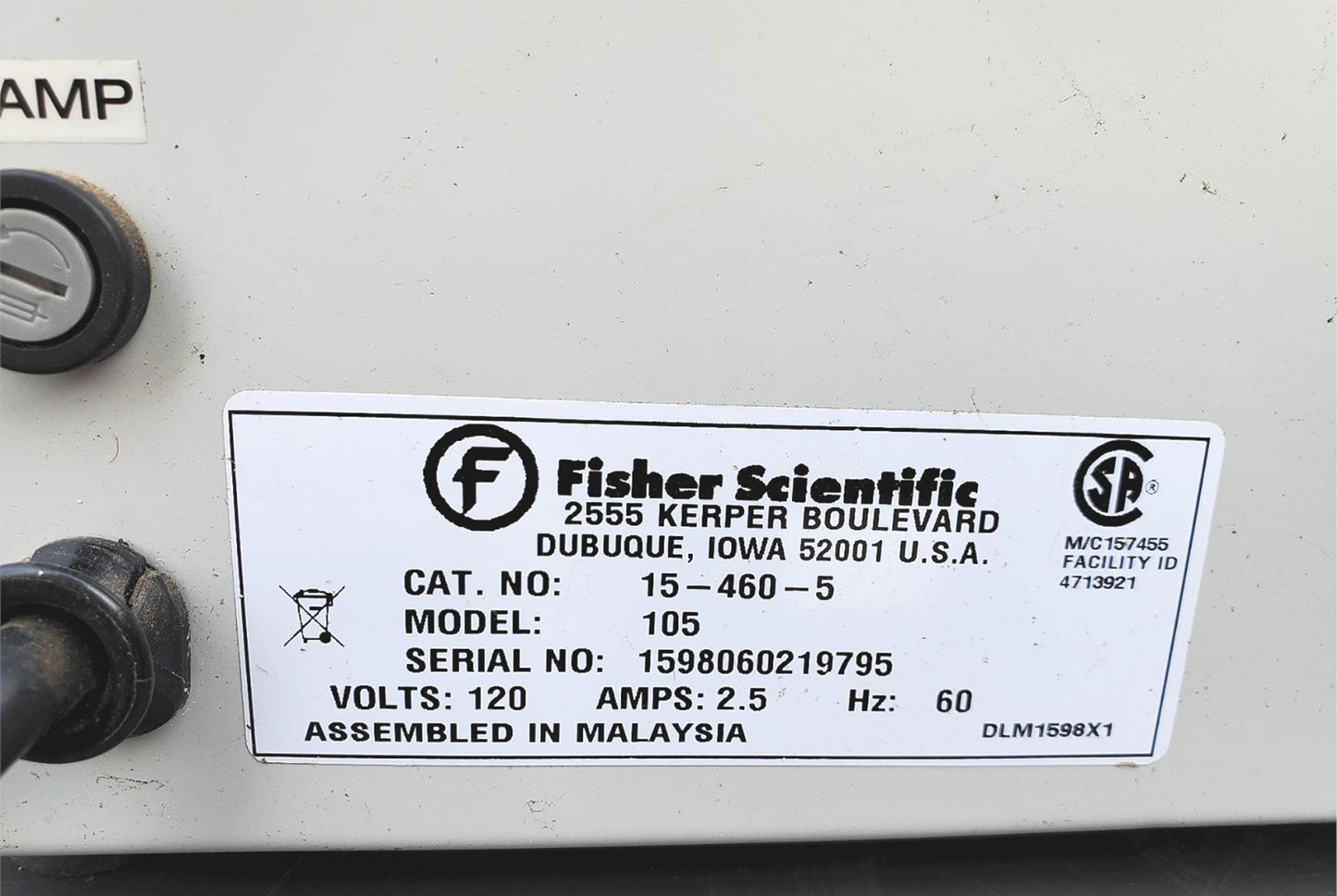 FISHER 105 HEATED WATER BATH with COVER 90 DAY WARRANTY WATCH VIDEO FREESHIP