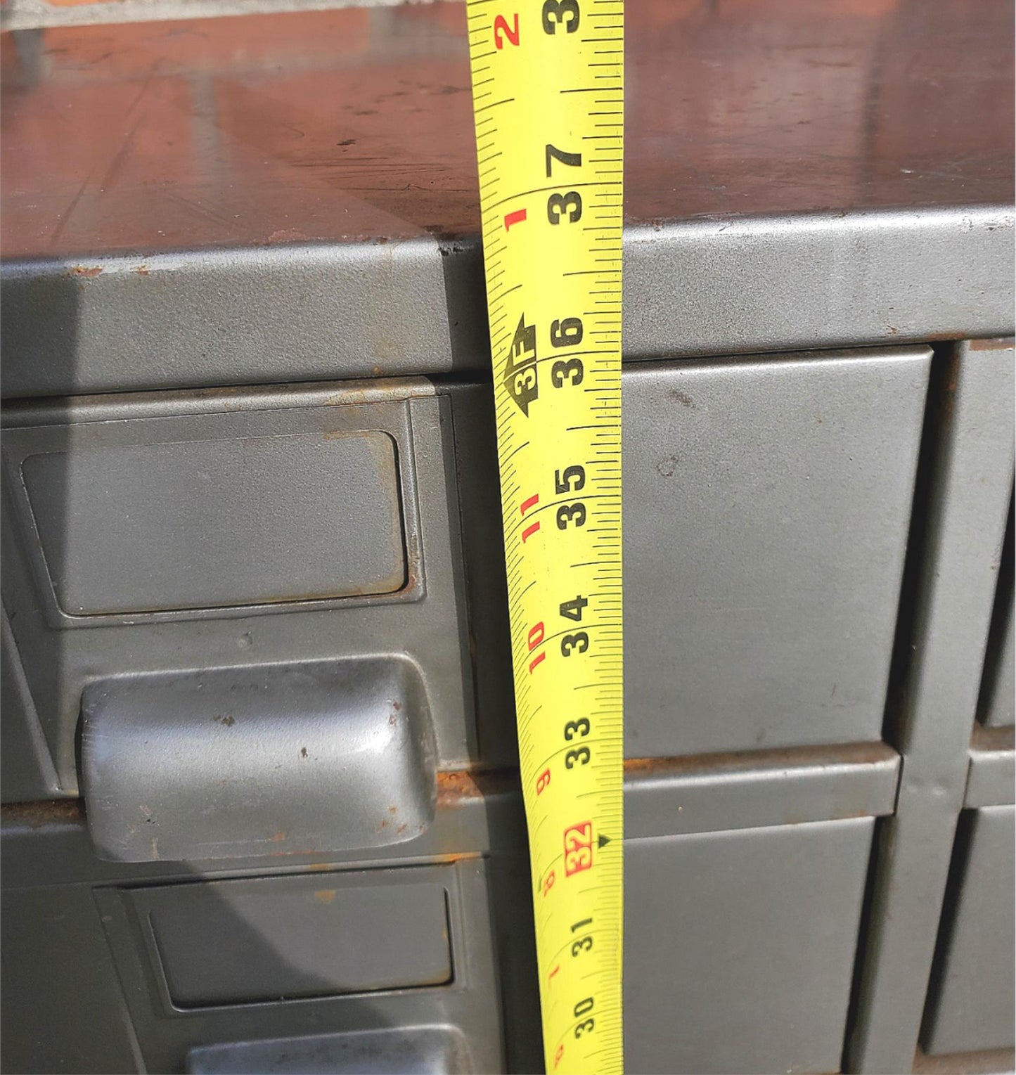 HOBART 1950's COLLECTIBLE 27 DRAWER BIN CABINET TOOL WINE STORAGE FREE SHIPPING