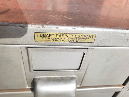 HOBART 1950's COLLECTIBLE 27 DRAWER BIN CABINET TOOL WINE STORAGE FREE SHIPPING