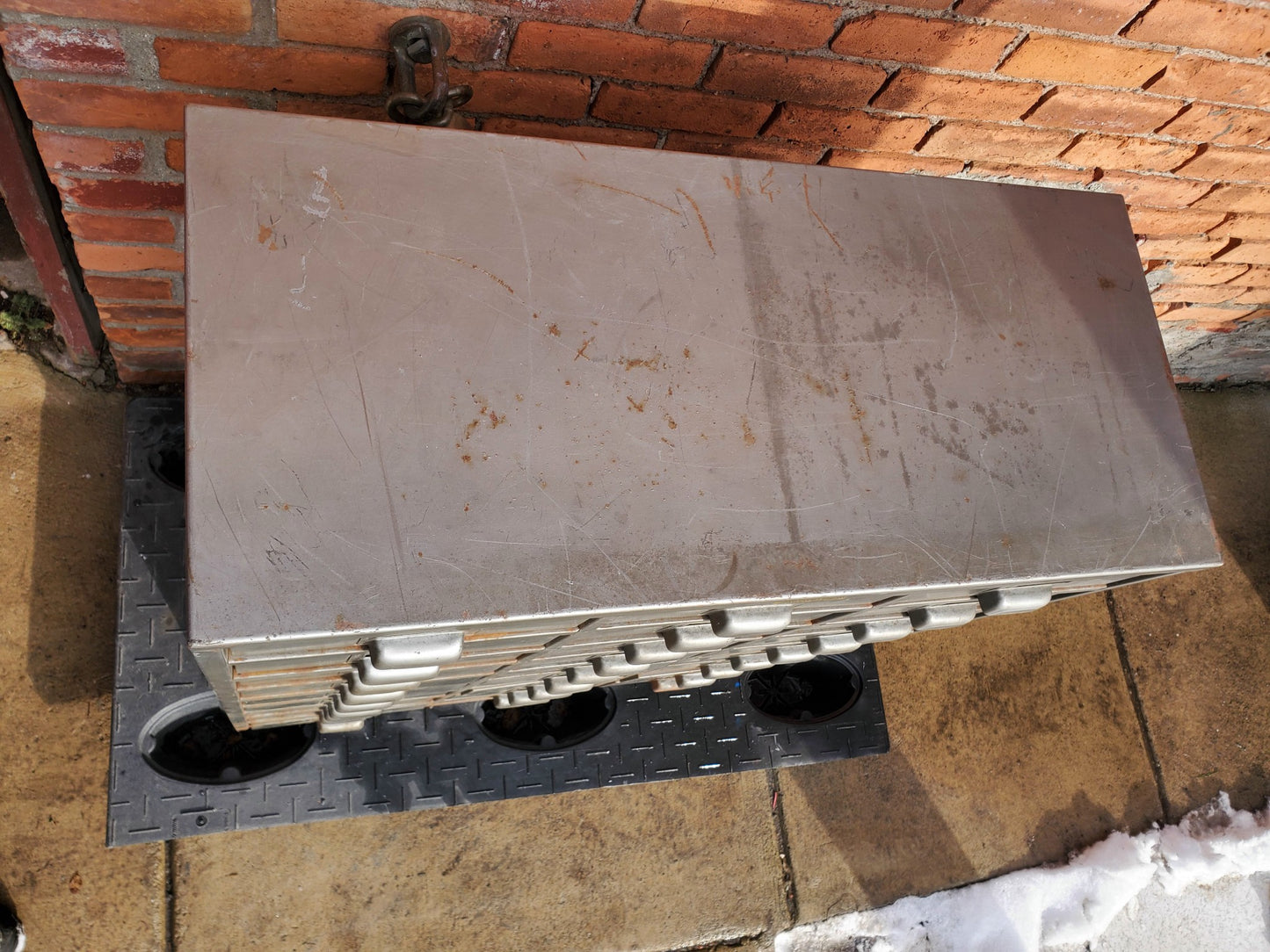 HOBART 1950's COLLECTIBLE 27 DRAWER BIN CABINET TOOL WINE STORAGE FREE SHIPPING