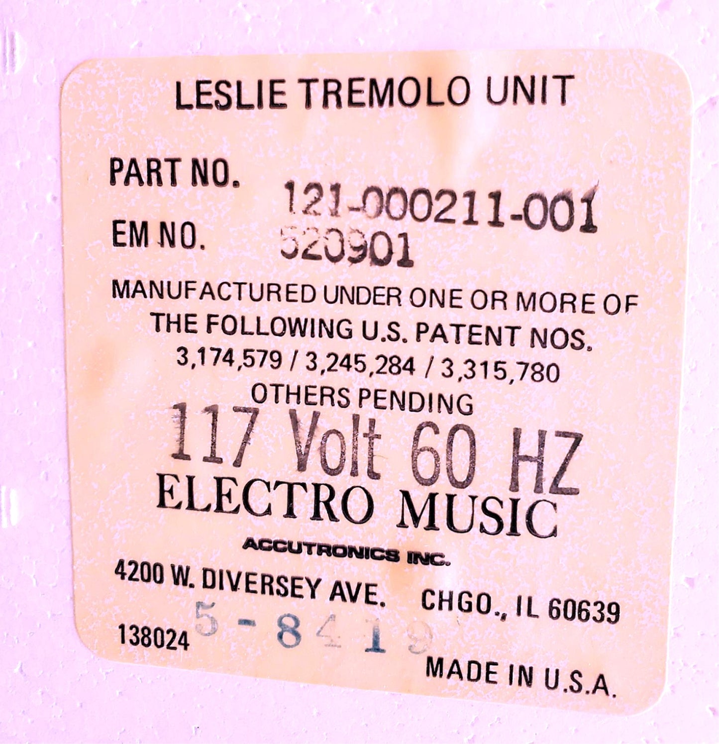 HAMMOND COLONNADE Built-In LESLIE ISNot WORKING MANUAL BENCH WATCHVIDEO FREESHIP