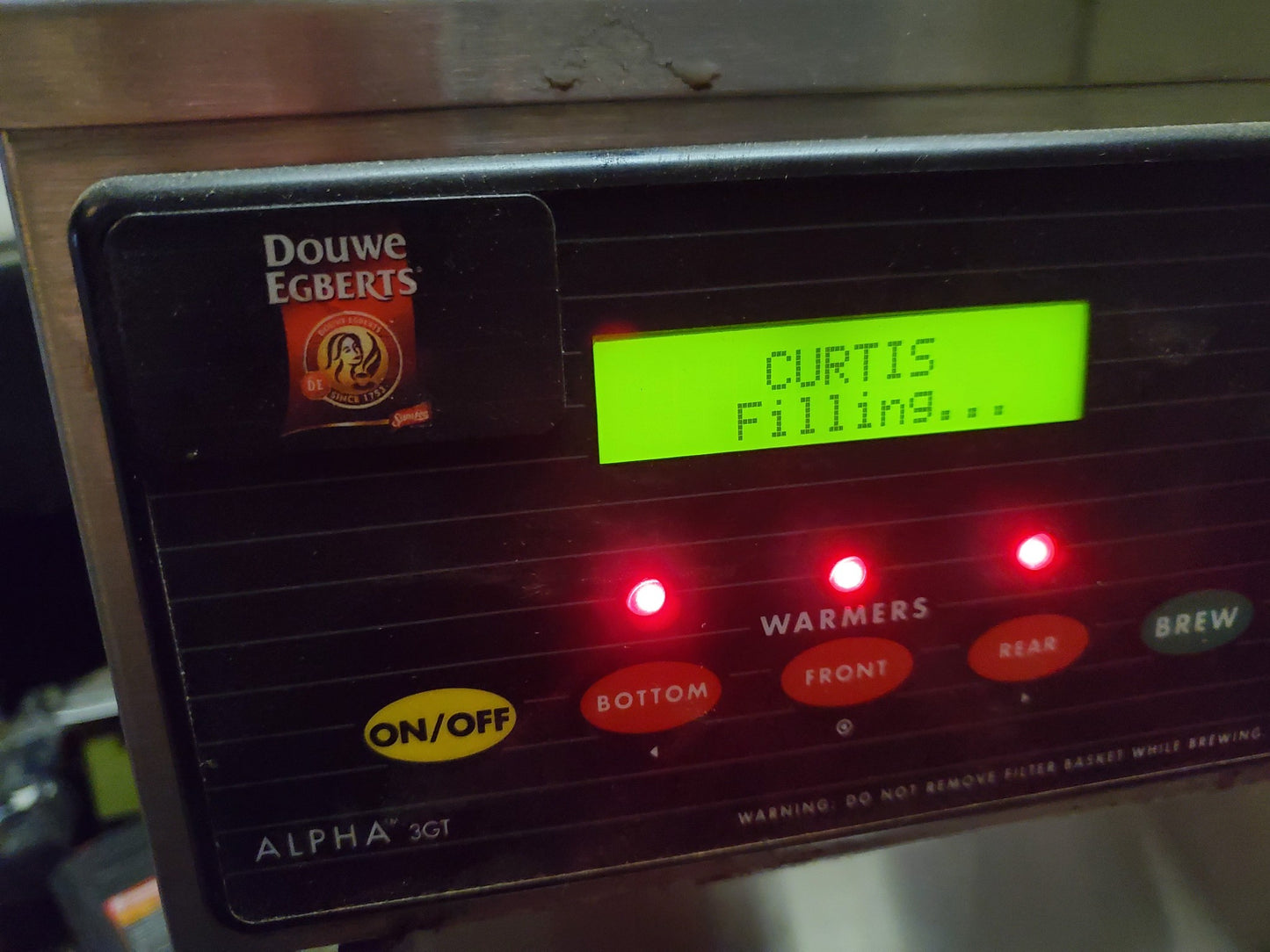 CURTIS CALP3GTR63A000 3 WARMER DIGITAL COFFEE BREWER 90 DAY WARRANTY FREE SHIP