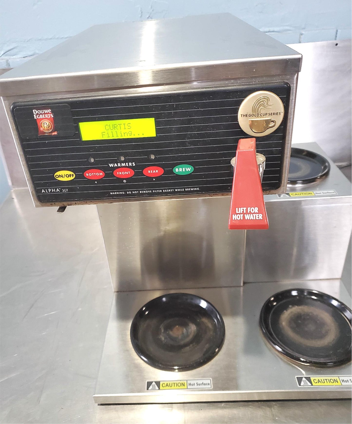 CURTIS CALP3GTR63A000 3 WARMER DIGITAL COFFEE BREWER 90 DAY WARRANTY FREE SHIP