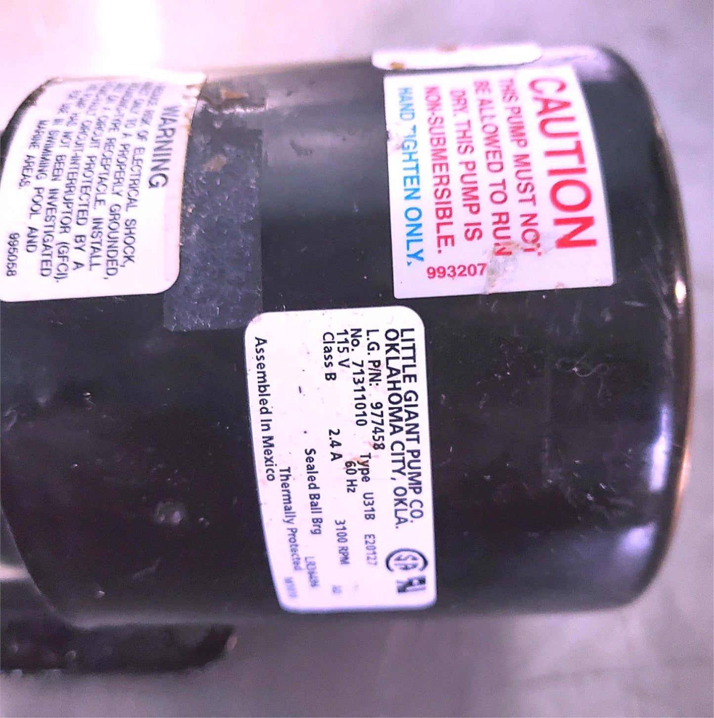 LITTLE GIANT 3-MD-HC PUMP PARKER 12F23C6-606 VALVE BALLJOINT WATCHVIDEO FREESHIP