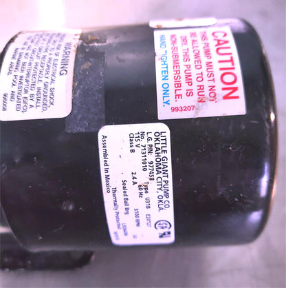 LITTLE GIANT 3-MD-HC PUMP PARKER 12F23C6-606 VALVE BALLJOINT WATCHVIDEO FREESHIP