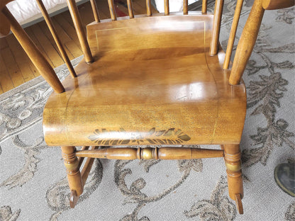 RARE VINTAGE NICHOLS & STONE WINDSOR ROCKING CHAIR PRISTINE CONDITION FREE SHIP
