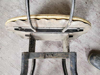 VINTAGE UHL TOLEDO INDUSTRIAL DRAFTING MACHINIST STEAMPUNK STOOL FREE SHIPPING