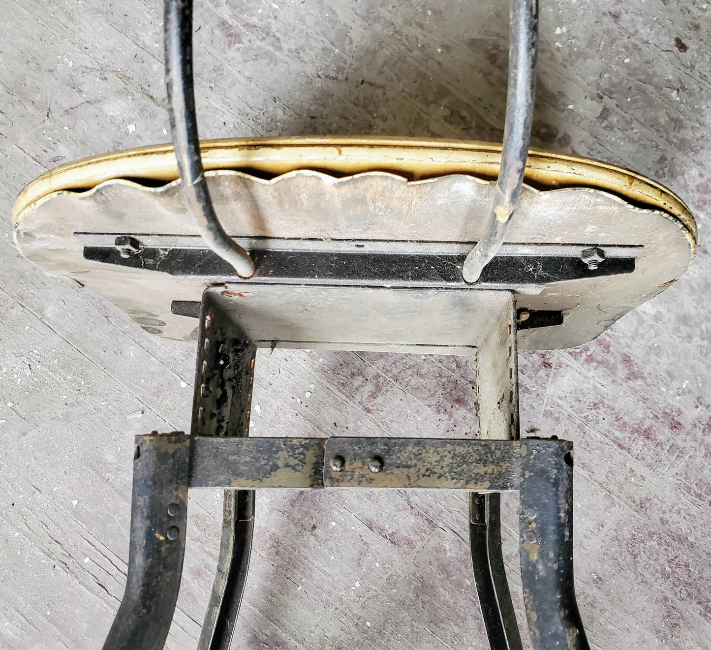 VINTAGE UHL TOLEDO INDUSTRIAL DRAFTING MACHINIST STEAMPUNK STOOL FREE SHIPPING