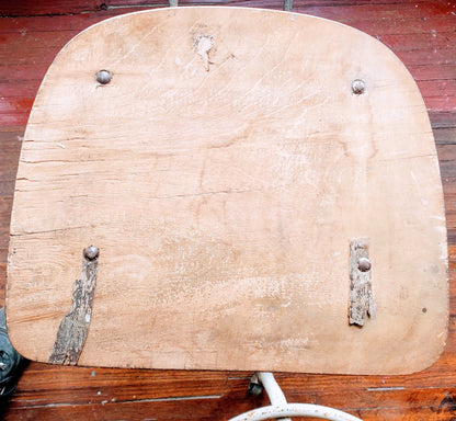 VINTAGE UHL TOLEDO INDUSTRIAL DRAFTING MACHINIST STEAMPUNK STOOL FREE SHIPPING