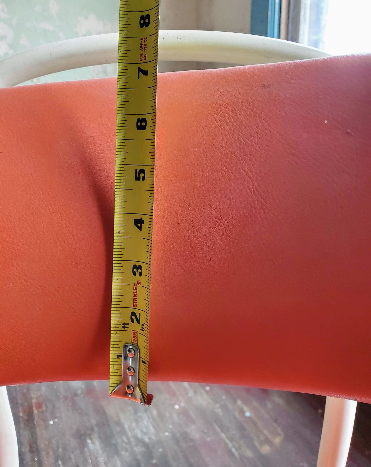 VINTAGE STEELCASE ORANGE INDUSTRIAL DRAFTING MACHINIST STEAMPUNK STOOL FREE SHIP