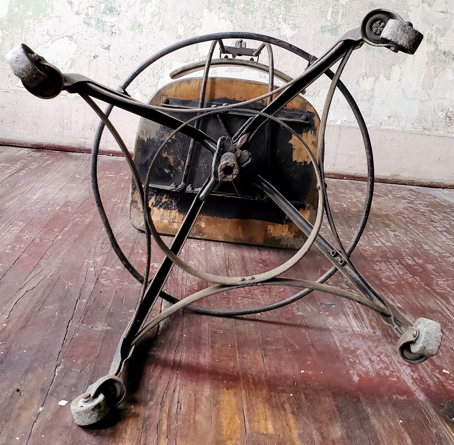 VINTAGE ADJUSTABLE UHL TOLEDO INDUSTR DRAFT MACHINIST STEAMPUNK STOOL FREE SHIP