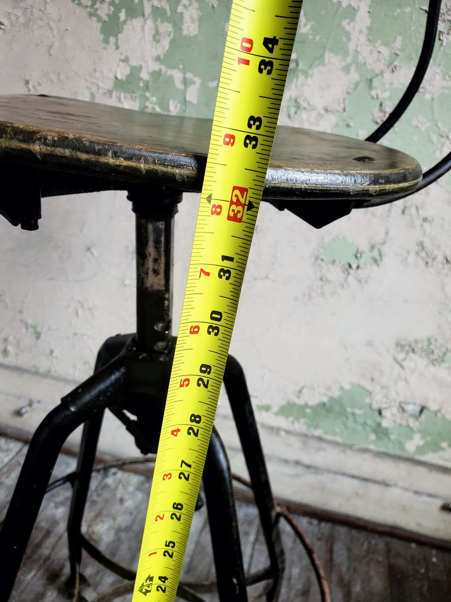 VINTAGE ADJUSTABLE UHL TOLEDO INDUSTR DRAFT MACHINIST STEAMPUNK STOOL FREE SHIP