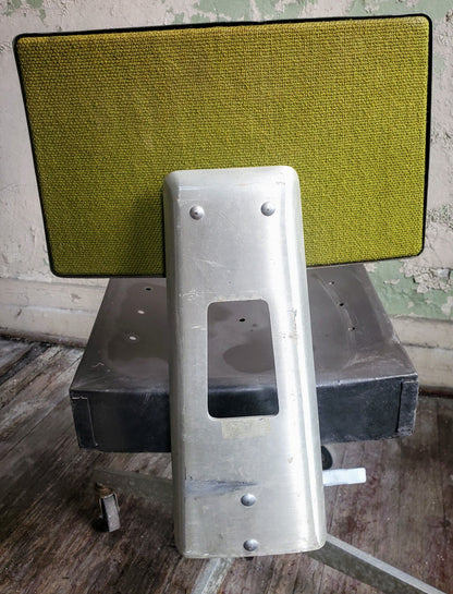 VINTAGE GOOD FORM ALUMINUM INDUSTR STEAMPUNK BANKER OFFICE SWIVEL CHAIR FREESHIP