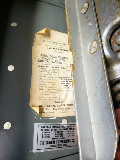 VINTAGE GOOD FORM ALUMINUM INDUSTR STEAMPUNK BANKER OFFICE SWIVEL CHAIR FREESHIP