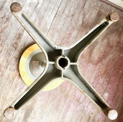 1957 VINTAGE AJUSTRITE INDUSTRIAL DRAFTING MACHINIST STEAMPUNK STOOL FREE SHIP