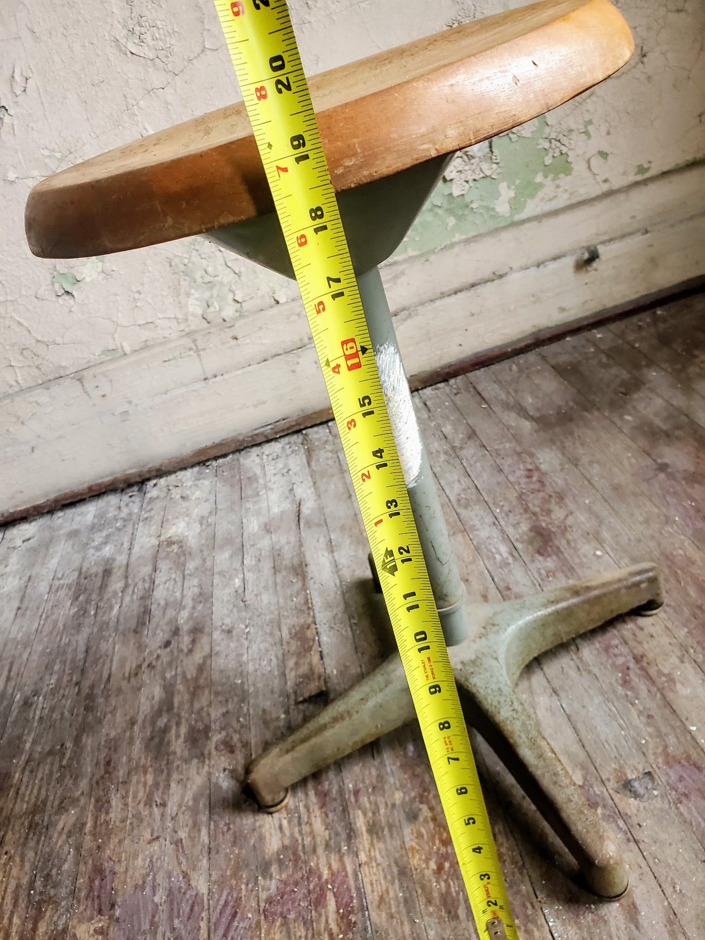 1957 VINTAGE AJUSTRITE INDUSTRIAL DRAFTING MACHINIST STEAMPUNK STOOL FREE SHIP