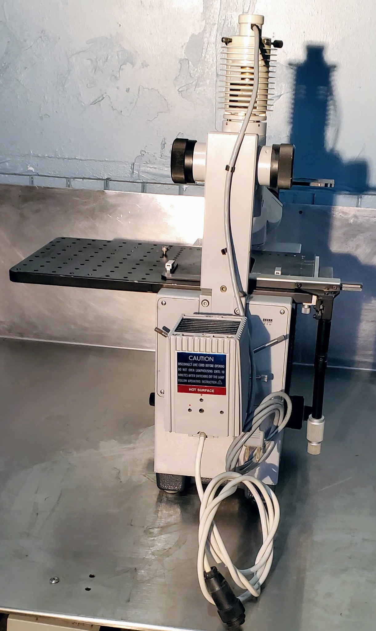ZEISS IM INVERTED MICROSCOPE 3 OBJECTIVES 100% WORKING FREE SHIP WATCH VIDEO