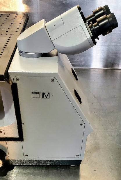 ZEISS IM INVERTED MICROSCOPE 3 OBJECTIVES 100% WORKING FREE SHIP WATCH VIDEO