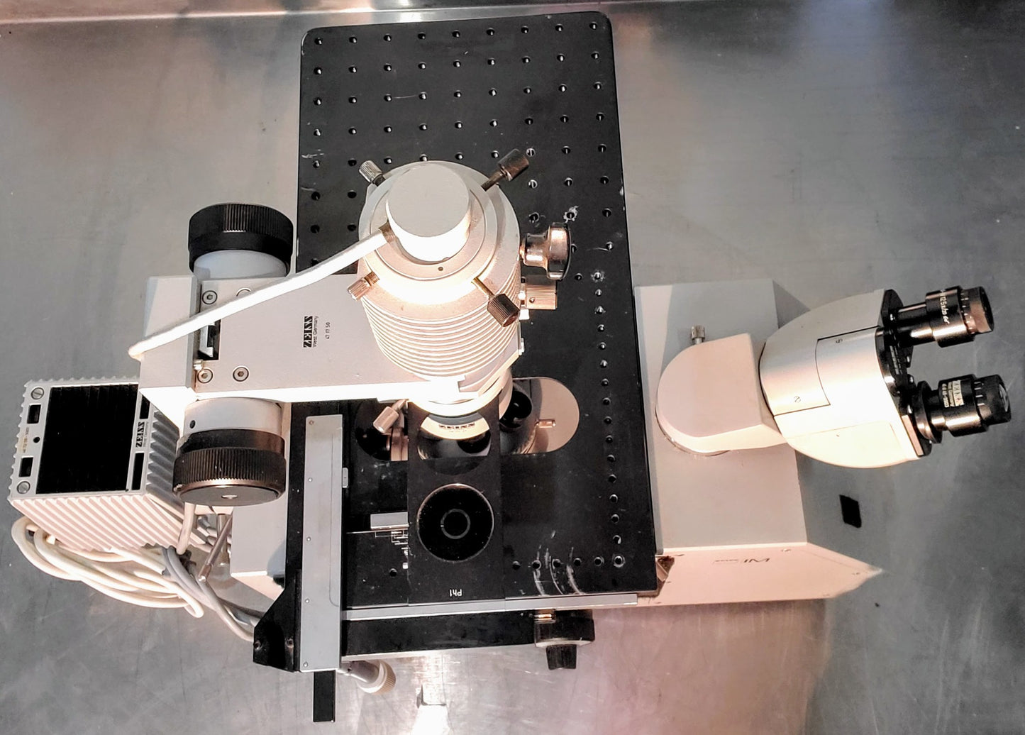 ZEISS IM INVERTED MICROSCOPE 3 OBJECTIVES 100% WORKING FREE SHIP WATCH VIDEO
