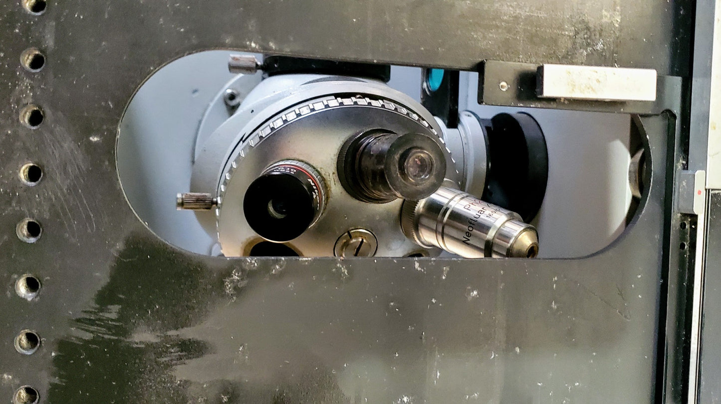 ZEISS IM INVERTED MICROSCOPE 3 OBJECTIVES 100% WORKING FREE SHIP WATCH VIDEO